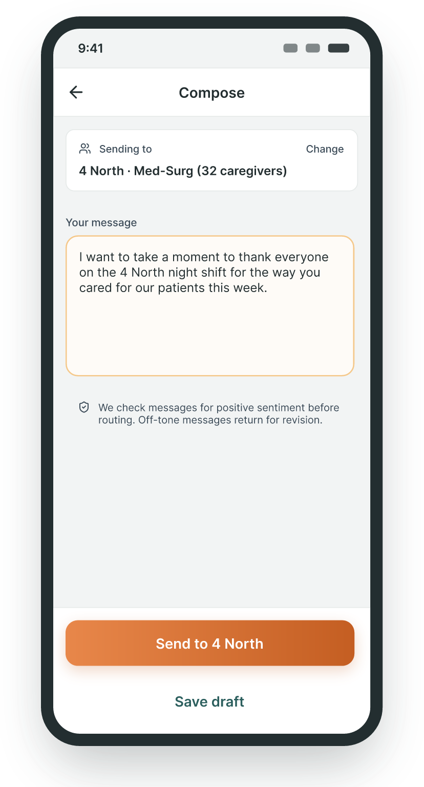 Write the message 